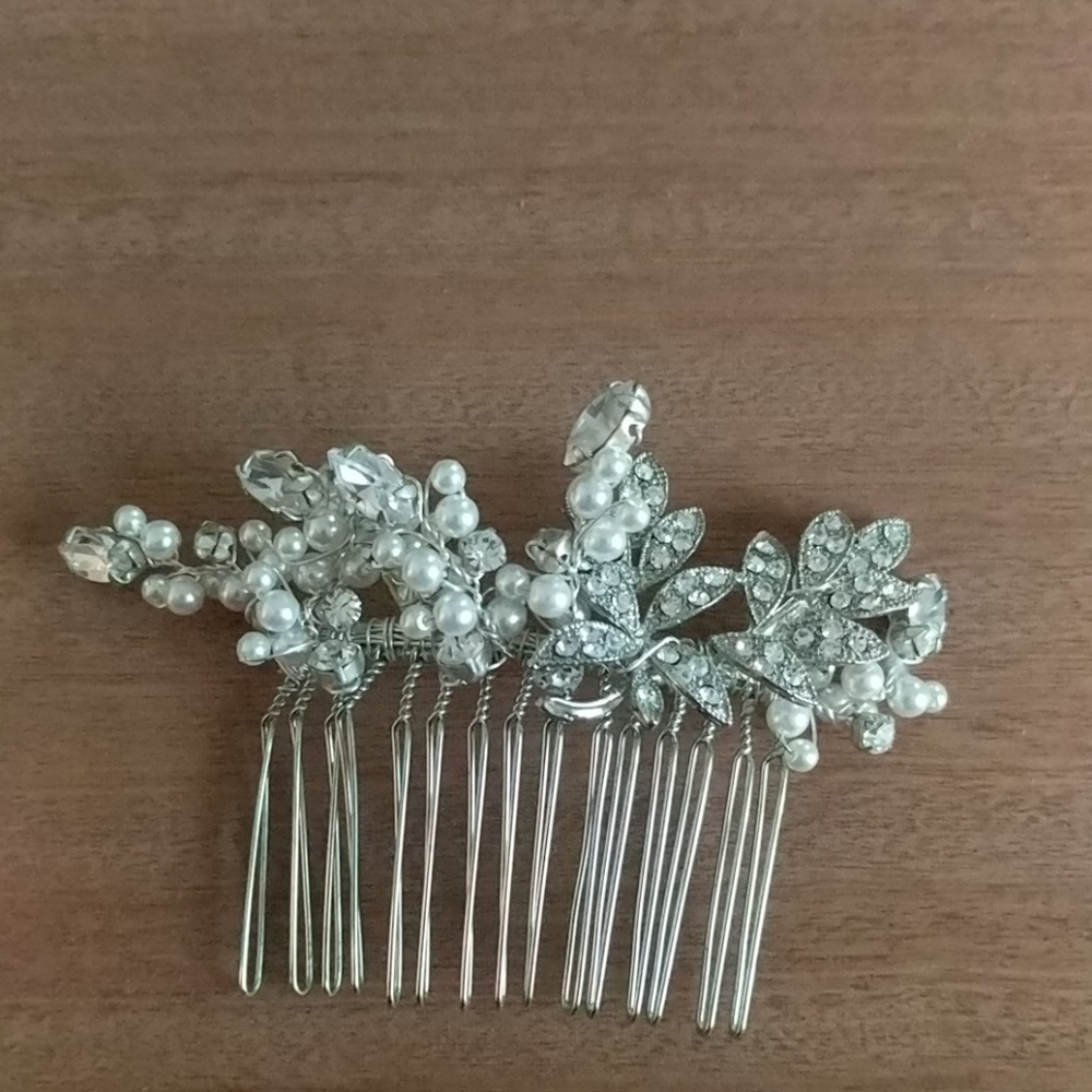 Bridal Hair Comb Bridal Comb Pearl  dimond